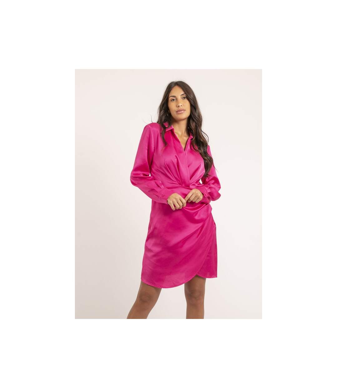 Robe courte satin IDAY - Dona X Lisa-1