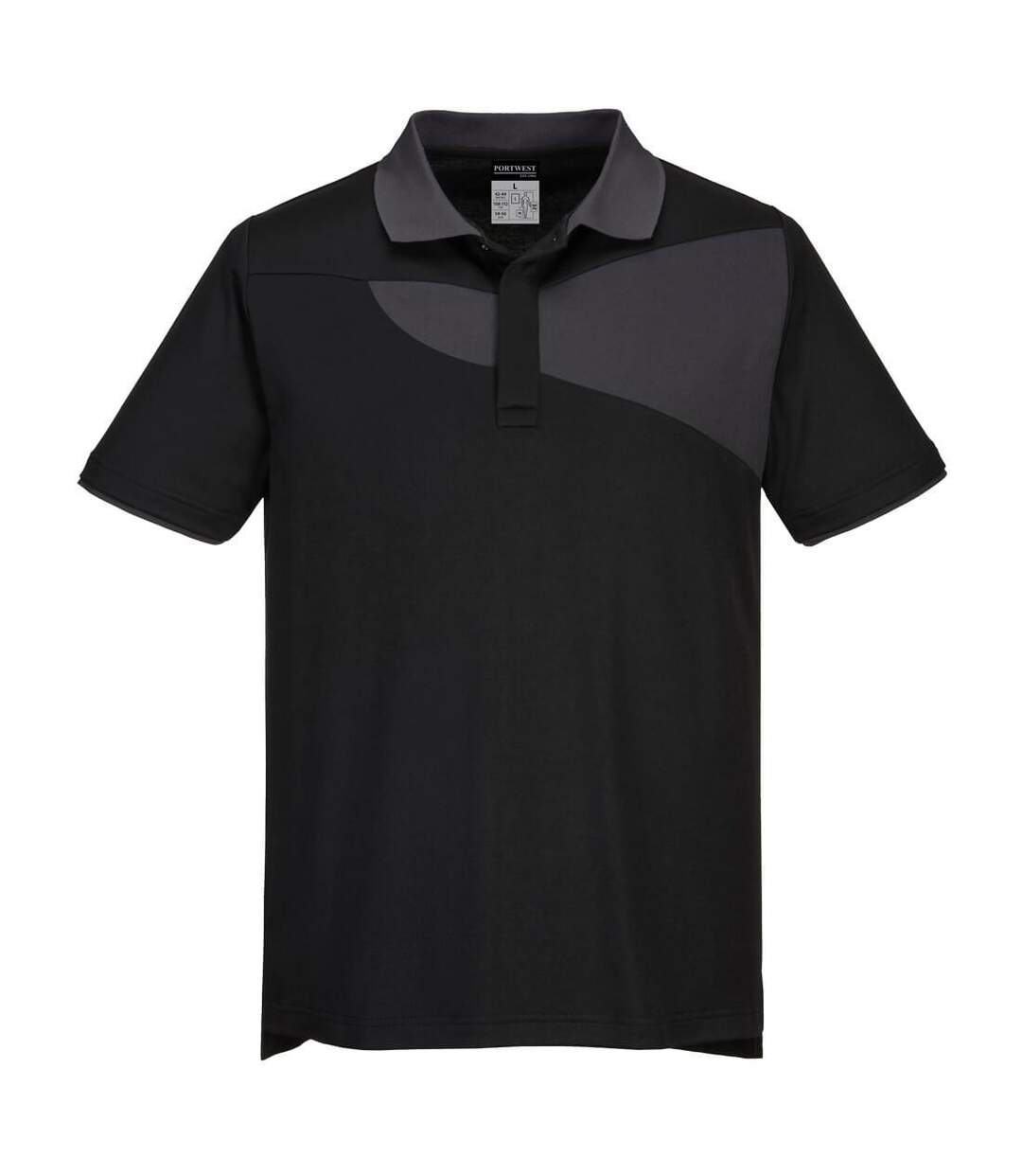 Polo homme noir / gris foncé Portwest Portwest