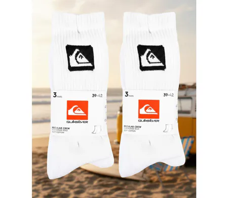Quiksilver Pack de Chaussettes Homme Crew  Lot 6 Paires Sport Cushioned