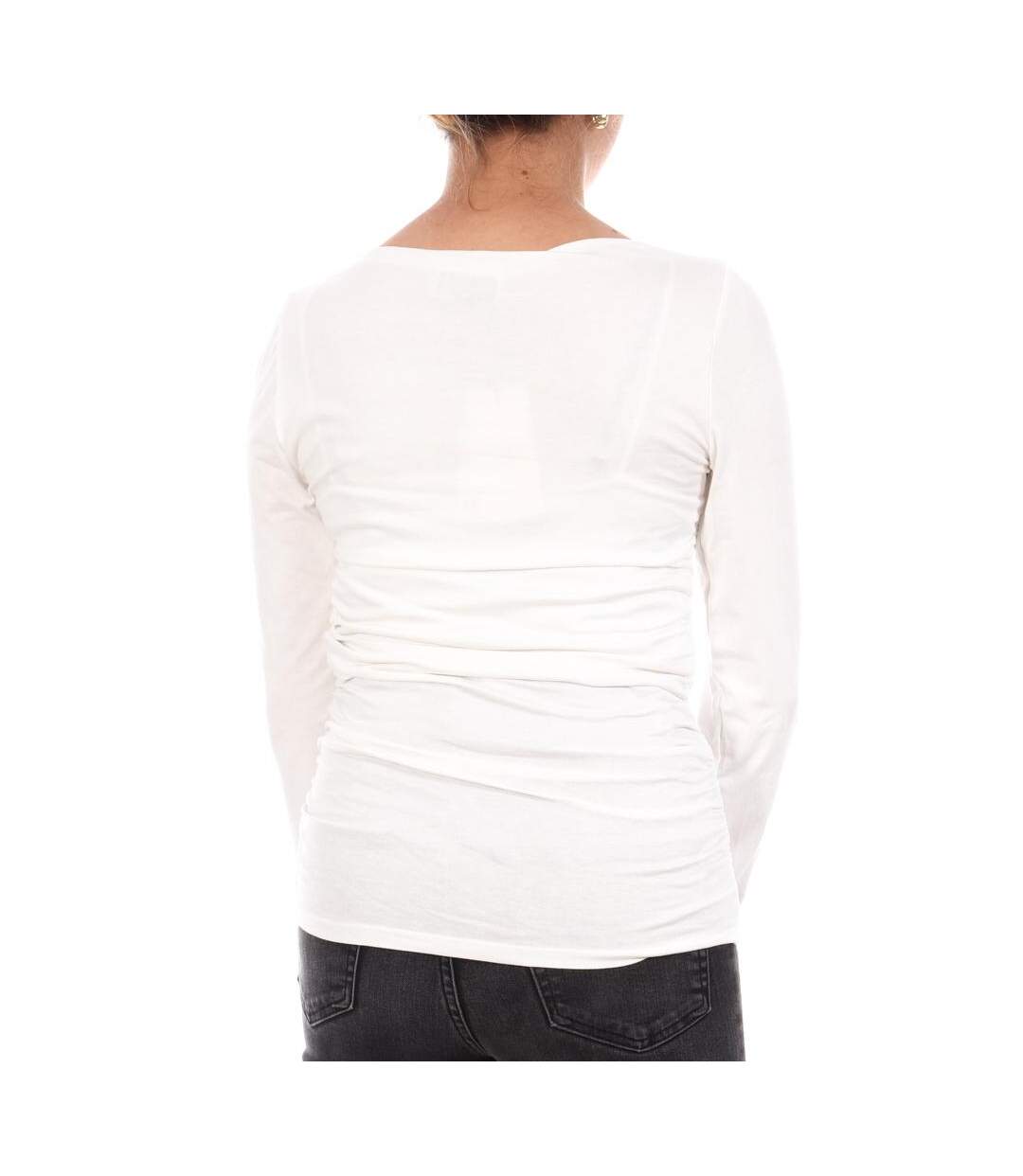 T-Shirt blanc femme vero moda saanvi-2