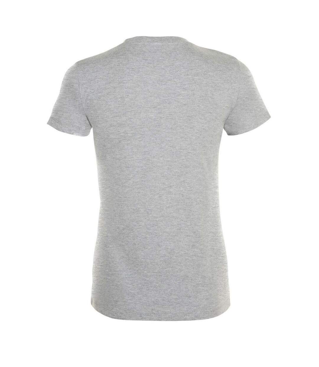 T-shirt Regent Femme Gris Chiné SOLS-2