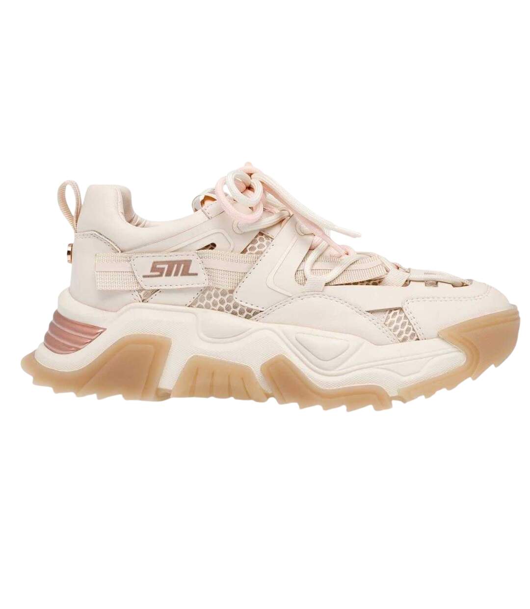 Baskets Kingdome Femme Crème Rose Doré Steve Madden-1