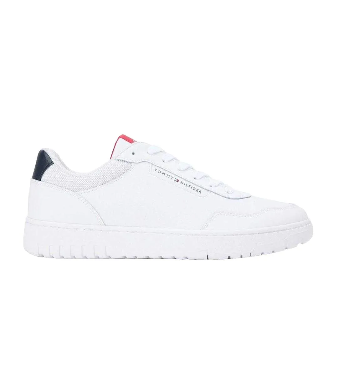 Mens Basket Core Lt Leather Trainers White Tommy Hilfiger-1