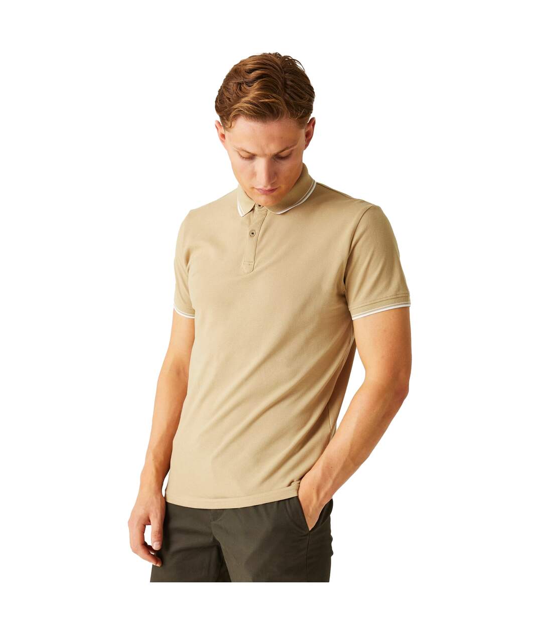 Mens Tadeo Polo Shirt Oat White Regatta-1