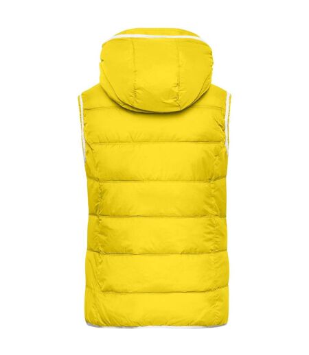 Veste Sans Manches Maritime Femme Jaune Blanc James And Nicholson