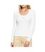 T-Shirt manches longues blanc femme calvin klein jeans woven-1