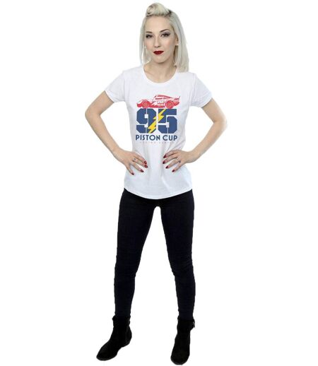 Disney - T-shirt CARS PISTON CUP - Femme (Blanc) - UTBI13571