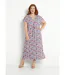 Robe longue fleurie cache-coeur manches courtes-1
