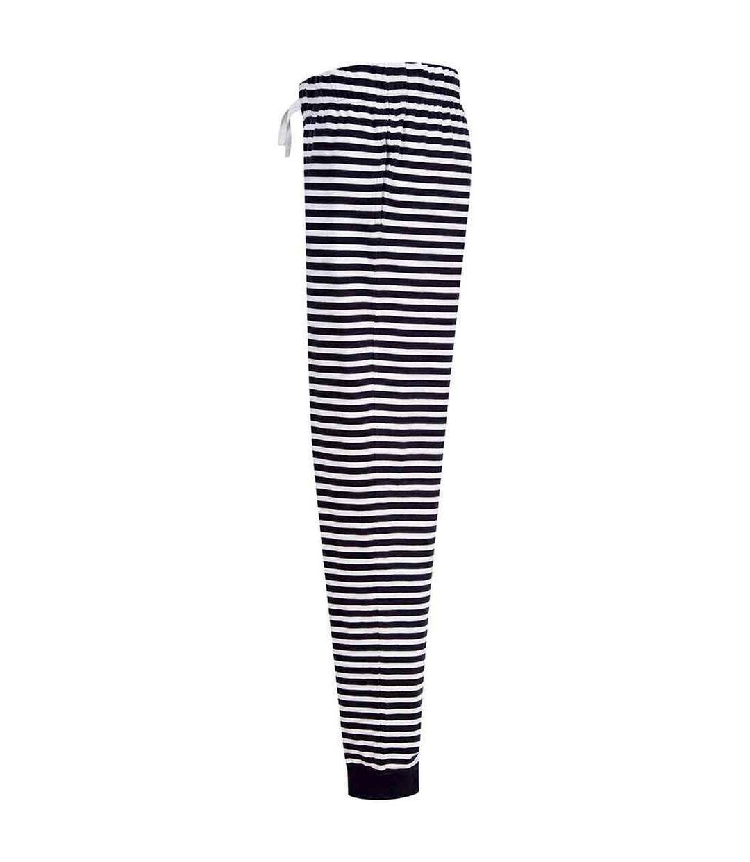 Pantalon de détente adulte bleu marine / blanc à rayures SF SF