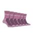 6 Pairs Ladies Multipack Premium Cotton Padded Anti-Blister Hiking Socks-1