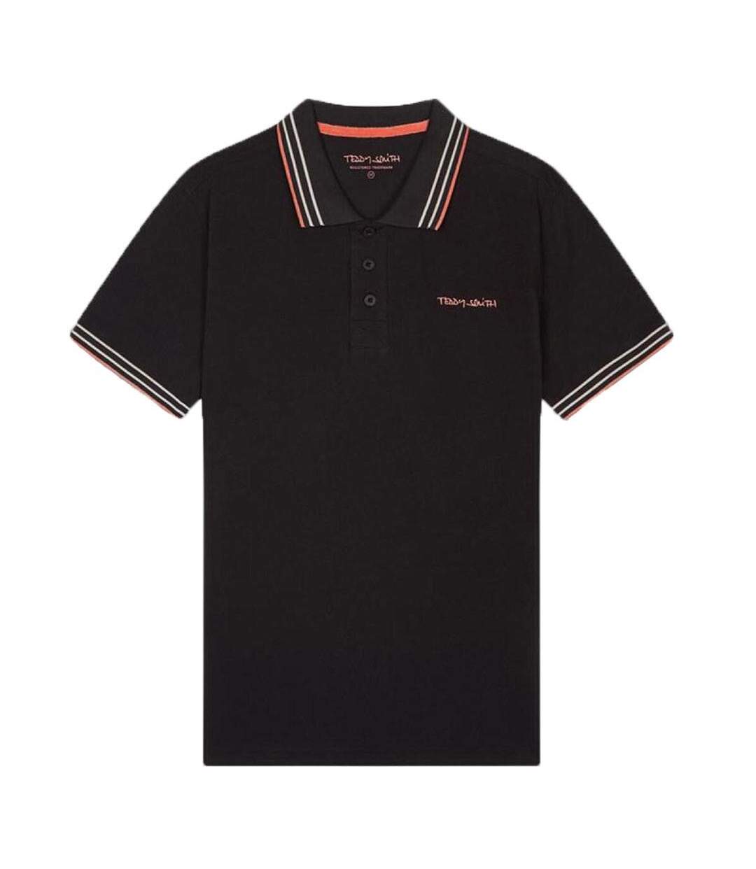 Polo noir/rouge homme teddy smith pasian - m-1