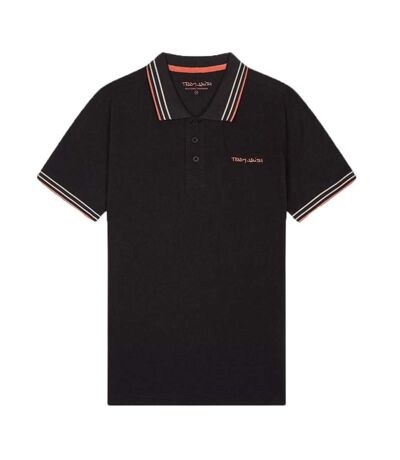 Polo noir/rouge homme teddy smith pasian - m