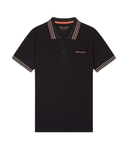 Polo noir/rouge homme teddy smith pasian - m