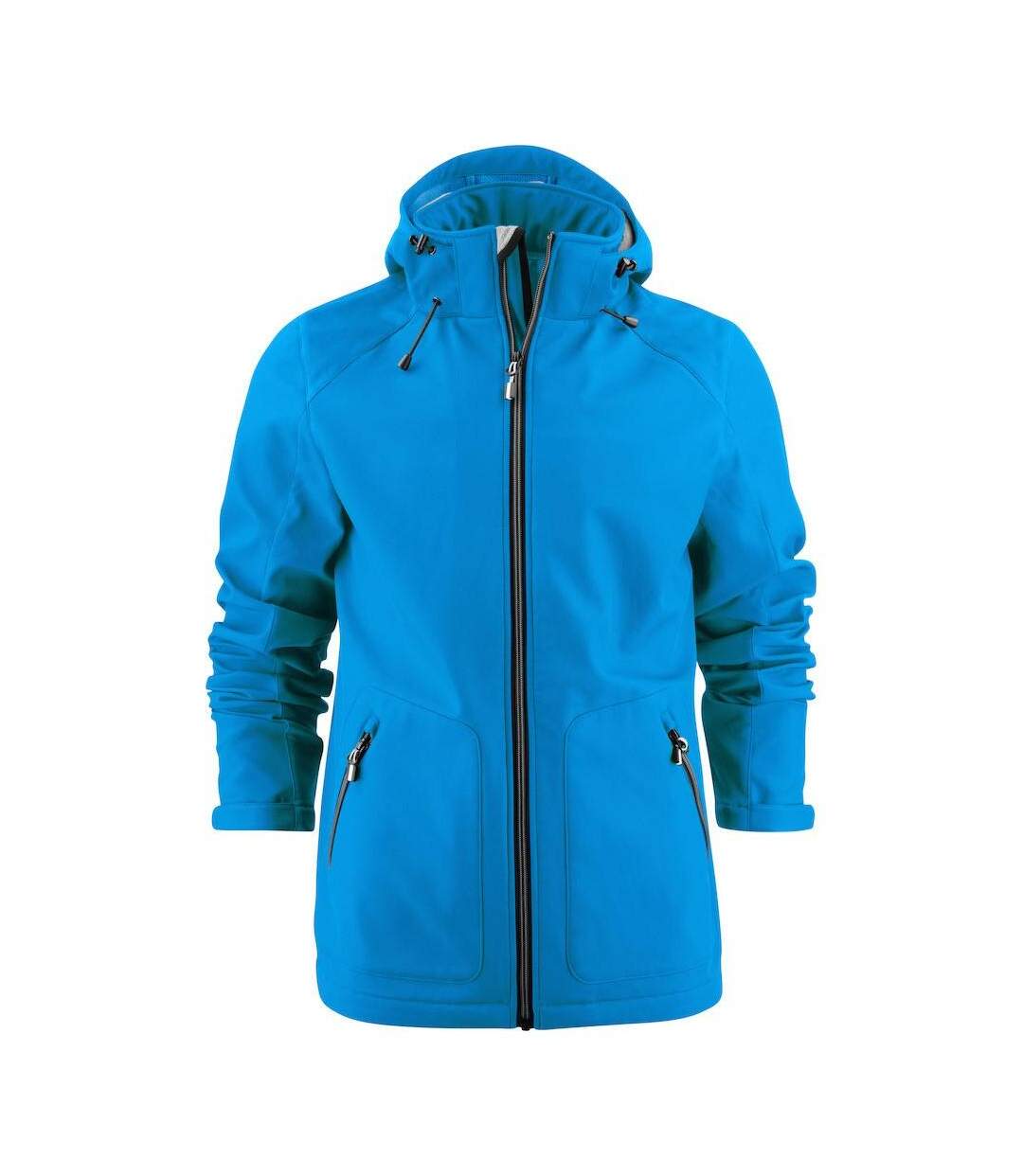 Mens Karting Soft Shell Jacket Ocean Blue Printer-1