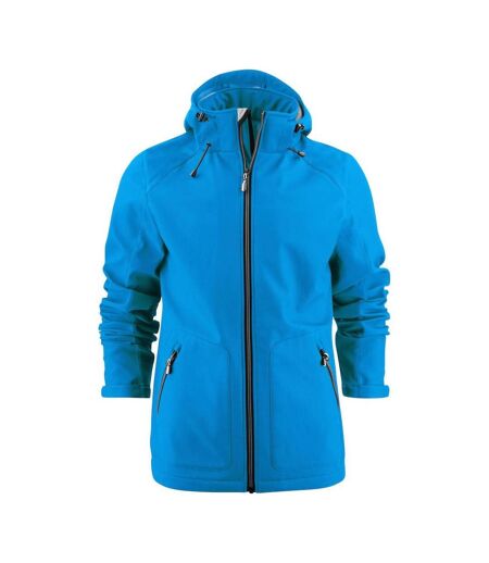Mens Karting Soft Shell Jacket Ocean Blue Printer