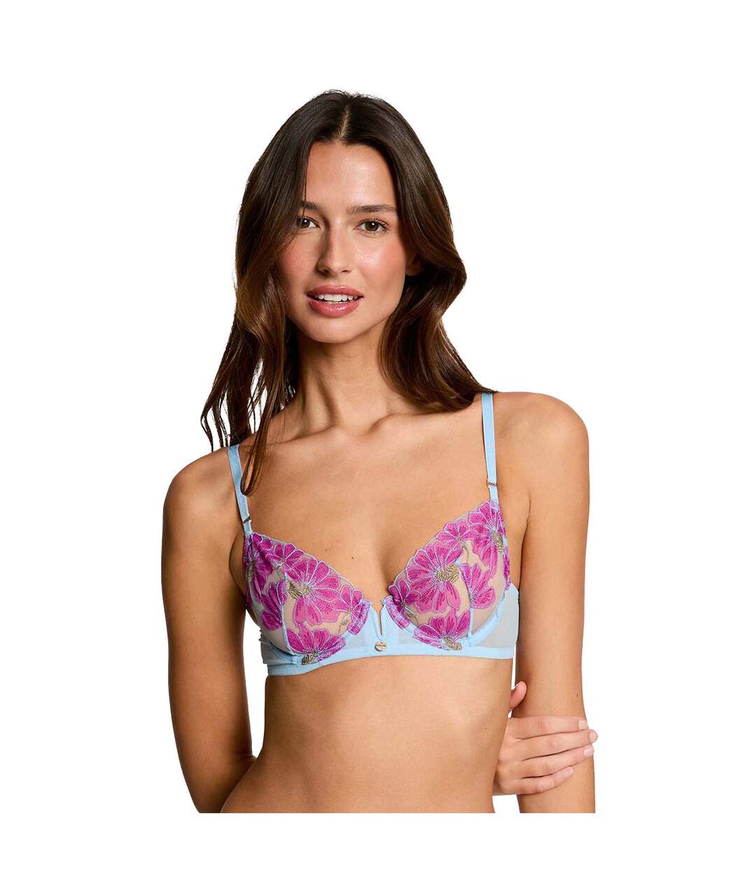 Soutien-gorge armatures bleu Clemence-2