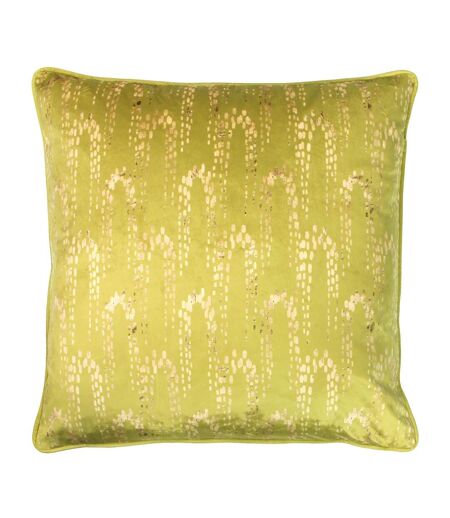 Wisteria velvet square cushion cover one size chartreuse Furn