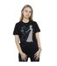 Disney Womens/Ladies Frozen Elsa Christmas Silhouette Cotton Boyfriend T-Shirt (Noir) - UTBI24670-2