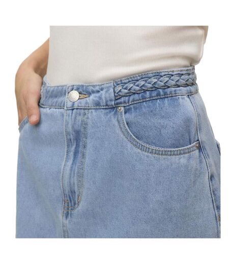 Jupe longue jean bleu femme vero moda veri - l