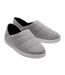 Womens/ladies Quilted Flat Slippers Grey Toms-4