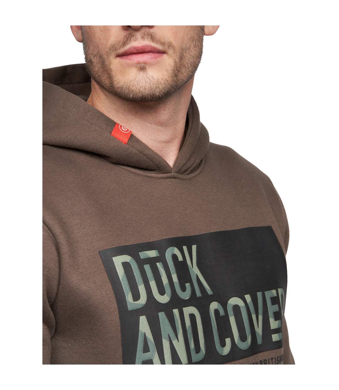 Sweat à capuche quantain homme marron Duck and Cover-4