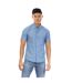 Mens Plain Collared Regular Shirt Indigo Peter Werth-1