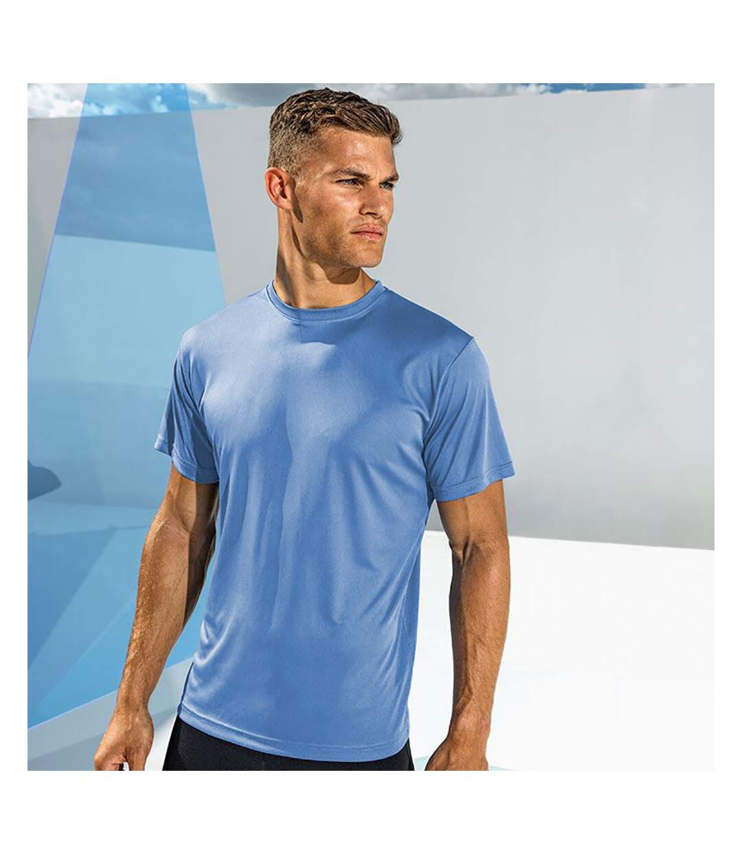 T-shirt de fitness à manches courtes homme bleu Tri Dri