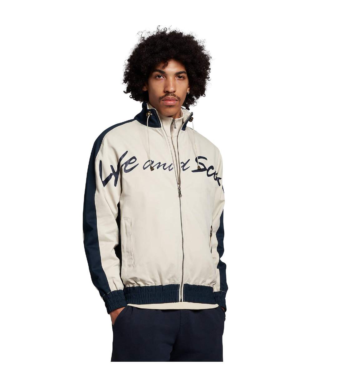 Mens Panelled Sport Jacket White Lyle & Scott-2