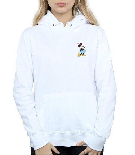 Disney Womens/Ladies Minnie Mouse Kick Chest Hoodie (sweat à capuche avec coup de pied) (Blanc) - UTBI10659