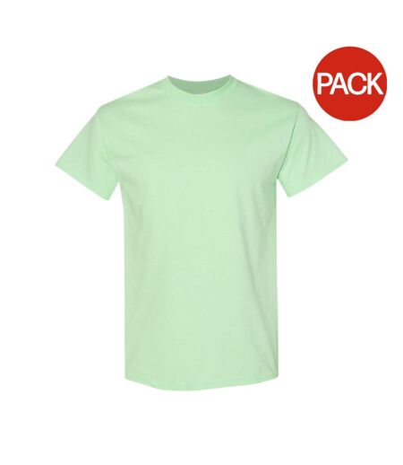 Lot De 5  T-shirts Manches Courtes Hommes Vert Pâle Gildan