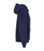 Womens/ladies Fluffy Full Zip Hoodie Navy Build Your Brand-4