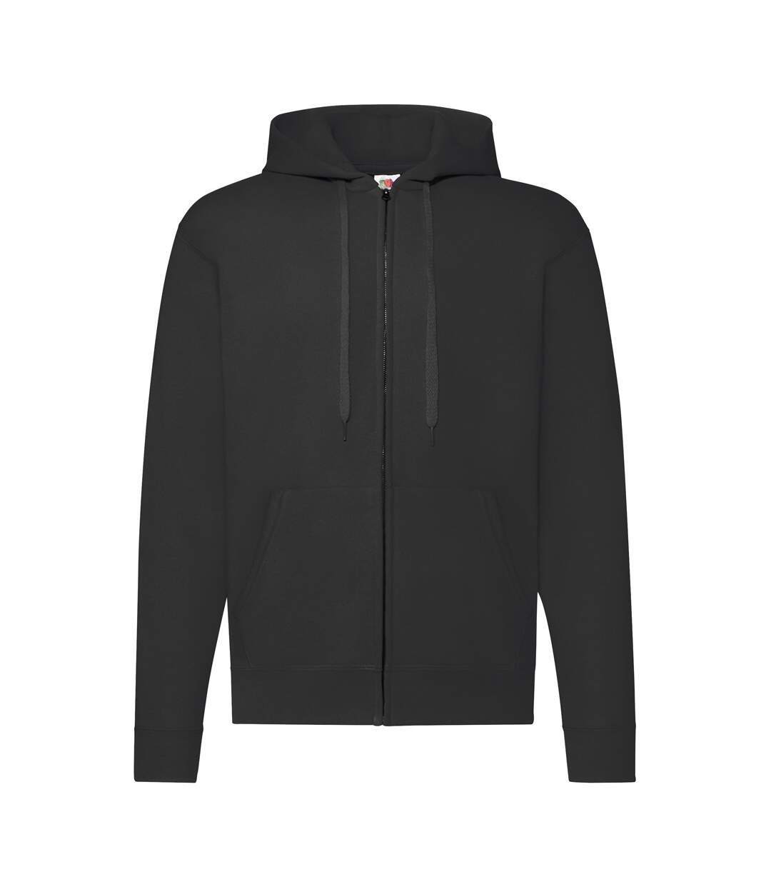 Mens Classic Zipped Hoodie Black Fruit Of The Loom-1