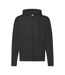 Mens Classic Zipped Hoodie Black Fruit Of The Loom-1