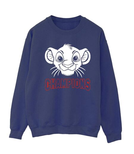 Disney Sweatshirt Champion Simba Face Womens/Ladies The Lion King (Bleu marine) - UTBI22334