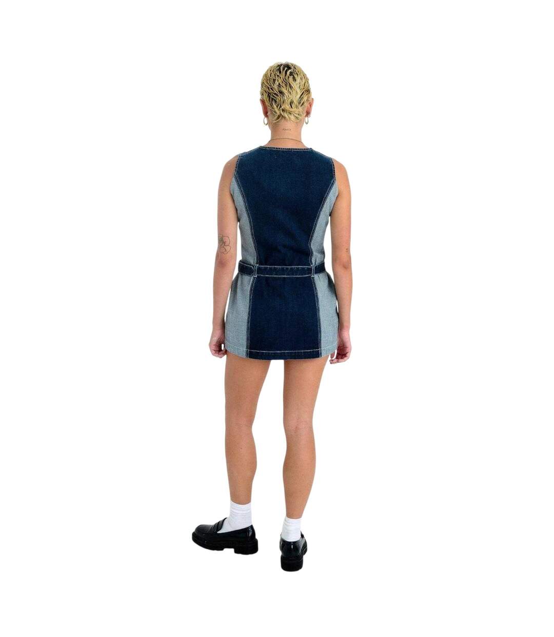 Robe Courte Femme Bleu Indigo The Ragged Priest-3