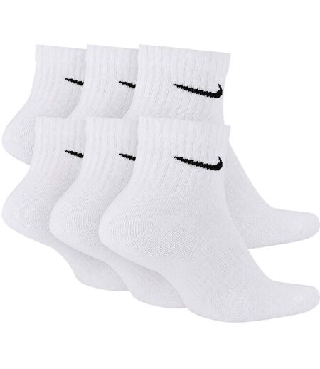Lot De 6  Socquettes Motif/style Swoosh Homme Blanc Noir Nike