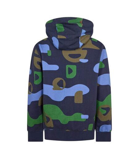 Sweat À Capuche Motif/style Camouflage Homme Bleu Foncé Boss