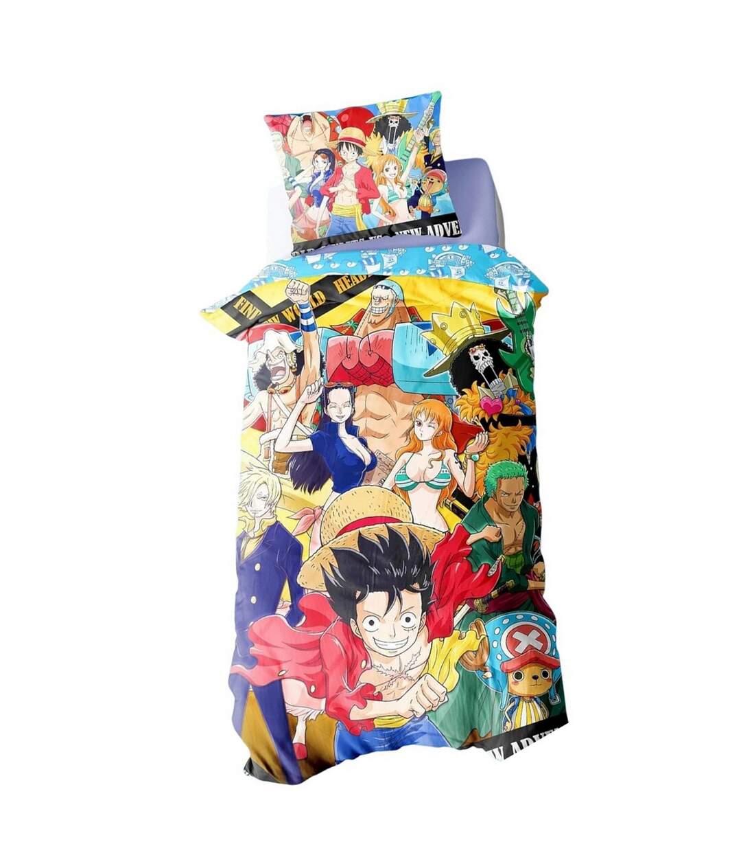 Straw Hat Crew Luffy Reversible Duvet Set Multicoloured One Piece-1