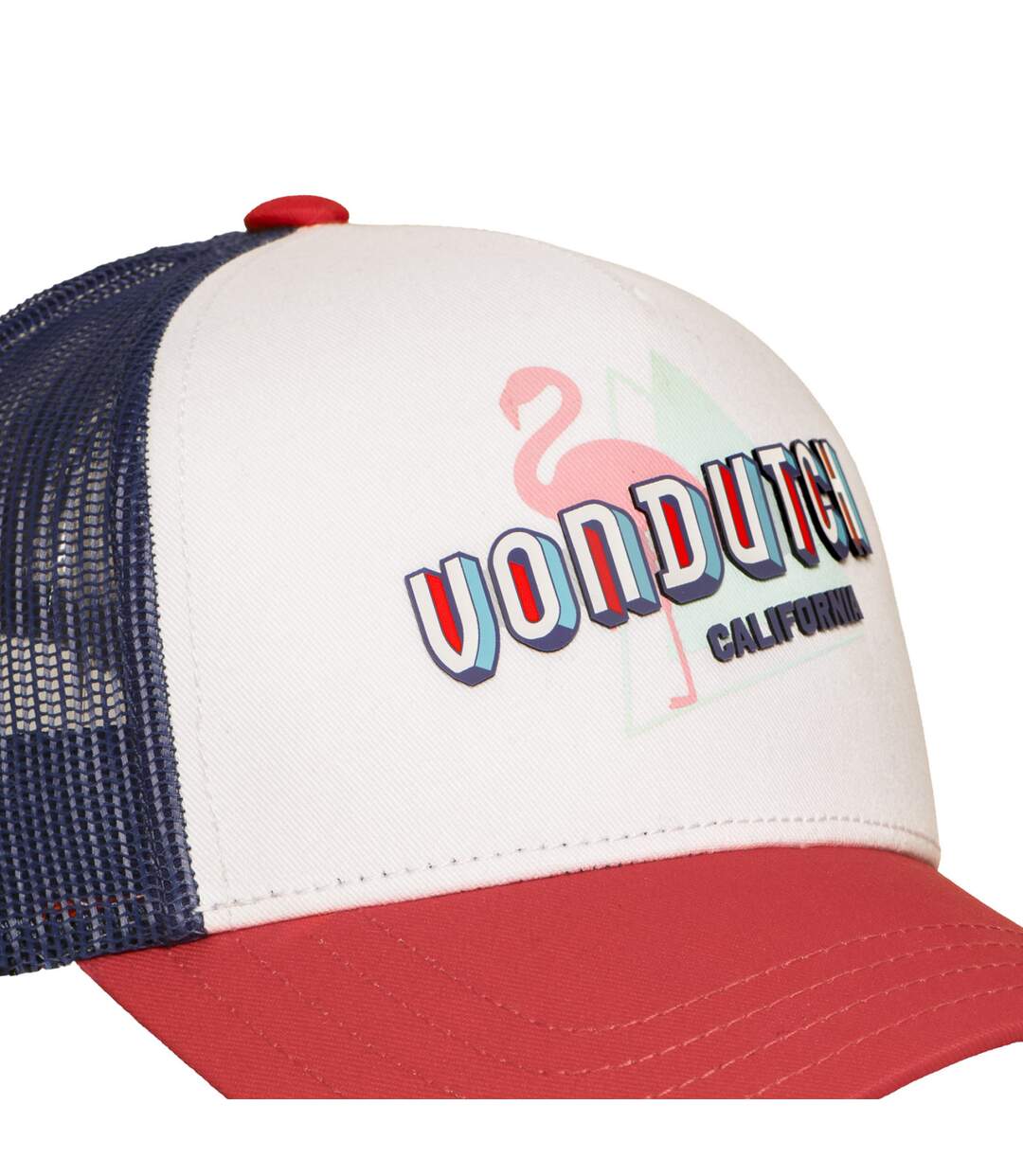 Casquette trucker filet et devant imprimé avec écusson rubber Surf Vondutch-3