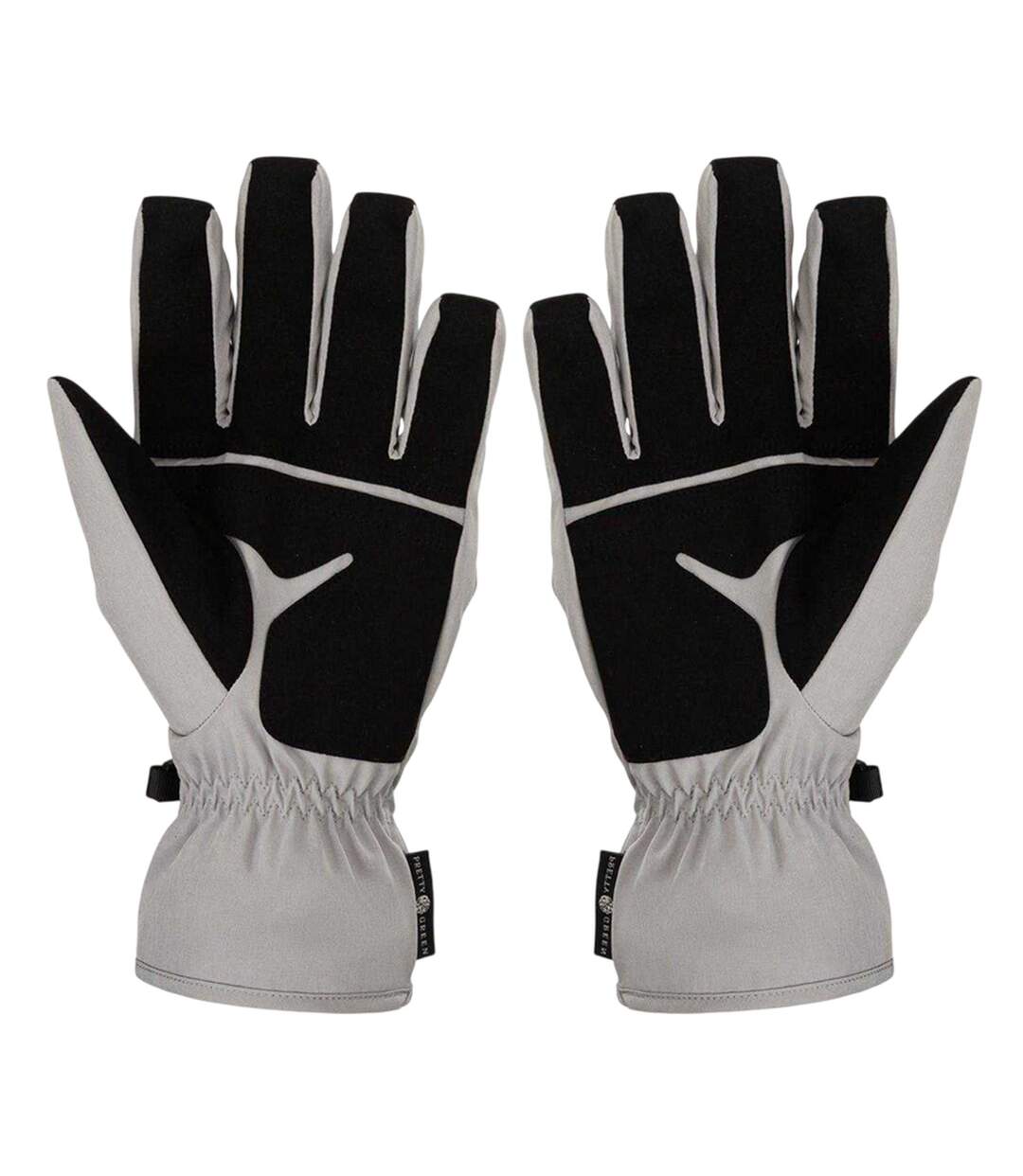 Unisex Adult Wind Resistant Plain Ski Gloves Grey Pretty Green-2