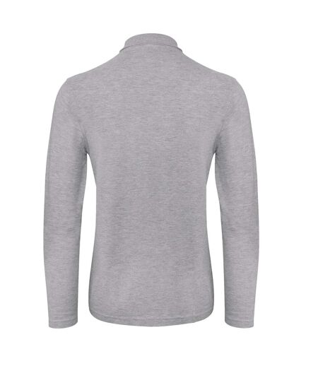 Polo Manches Longues Id.001 Homme Gris Chiné B&C