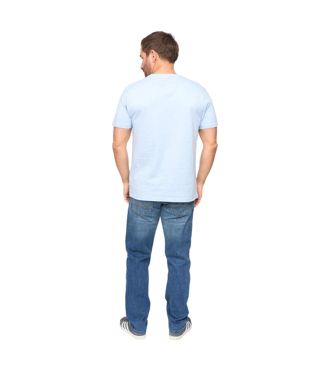 T-shirt Laylen Homme Bleu Clair À Rayures Bewley & Ritch-4