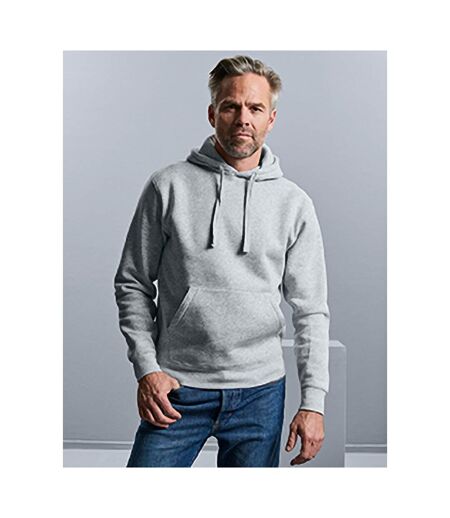 Russell Mens Authentic Hooded Sweatshirt / Hoodie (Light Oxford)