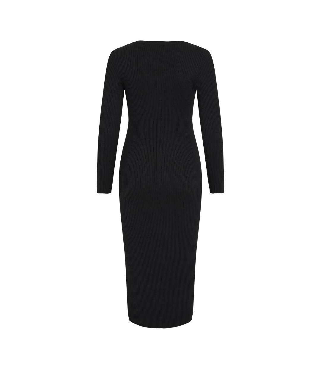Robe longue noir femme vila nelly-2