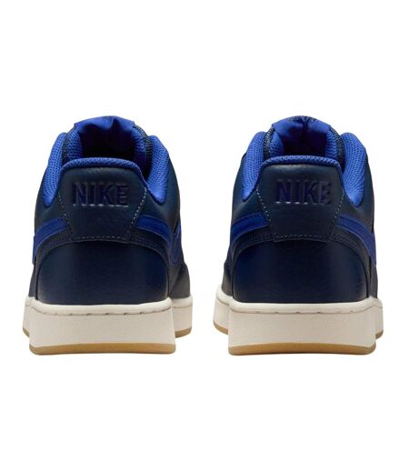Mens Vision Low Leather Trainers Midnight Navy Royal Blue Nike