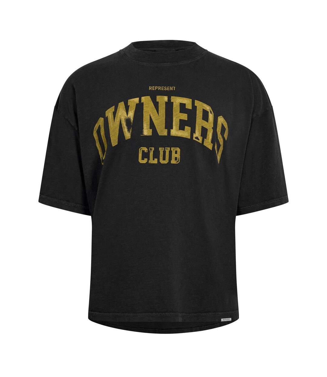 Mens Owners Club Oversized T-shirt Faded Black Represent-2