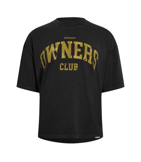 Mens Owners Club Oversized T-shirt Faded Black Represent
