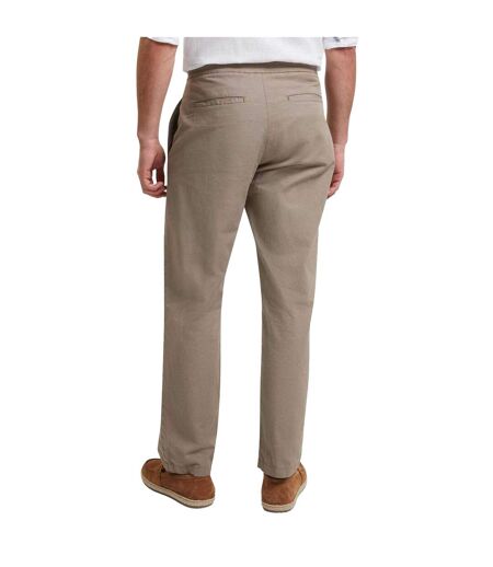 Mens Straight Leg Trousers Brown Ted Baker