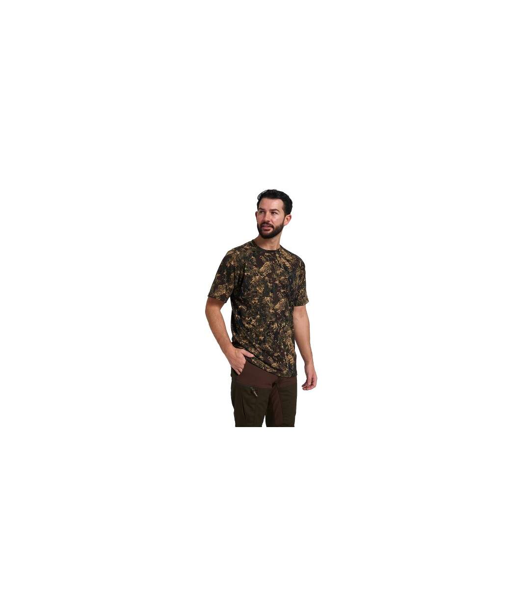 T-shirt Motif/style Camouflage Digital Homme Vert Kaki Jack Pyke-1