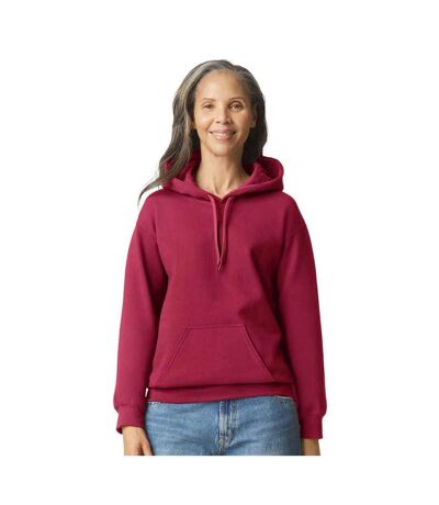 Mens Midweight Soft Touch Hoodie Cardinal Red Gildan